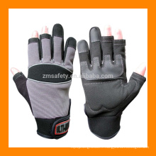 Gants en cuir synthétique sans doigts Couture Mechinest Gants de travail Gant de pêche